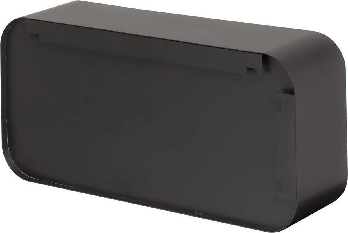 Sealskin Brix - Wandkubus Wandelement Wandrek - 12x50x24 Cm - Metaal - Zwart 4 Sealskin Brix - Wandkubus Wandelement Wandrek - 12x50x24 Cm - Metaal - Zwart - Afbeelding 4