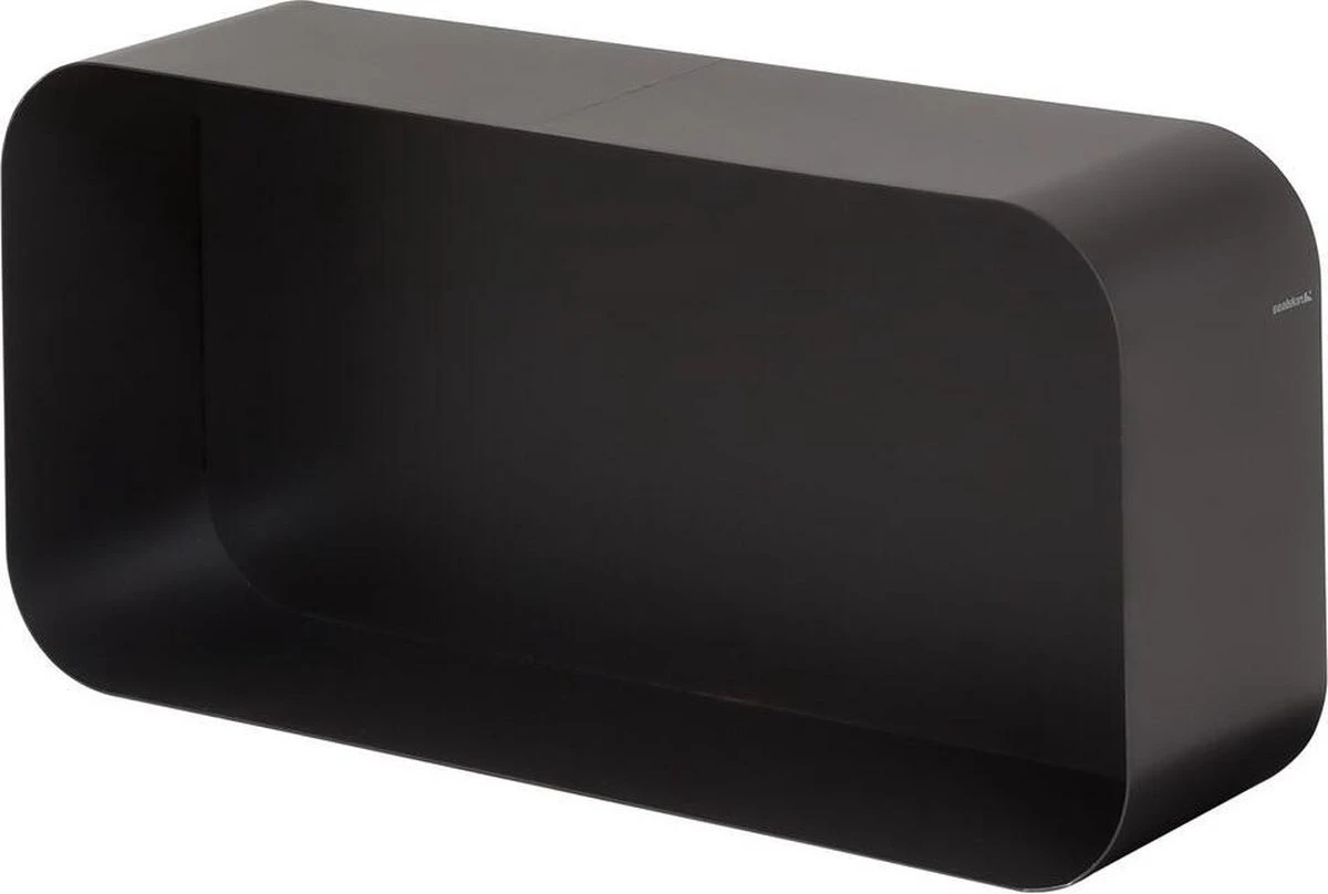 Sealskin Brix - Wandkubus Wandelement Wandrek - 12x50x24 Cm - Metaal - Zwart 11 Sealskin Brix - Wandkubus Wandelement Wandrek - 12x50x24 Cm - Metaal - Zwart - Afbeelding 11