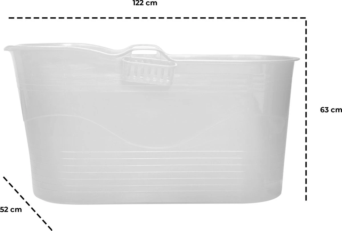 LIFEBATH - Zitbad Mira - Bath Bucket XL - 400L - Ligbad 122 Cm - Wit 6 LIFEBATH - Zitbad Mira - Bath Bucket XL - 400L - Ligbad 122 Cm - Wit - Afbeelding 6