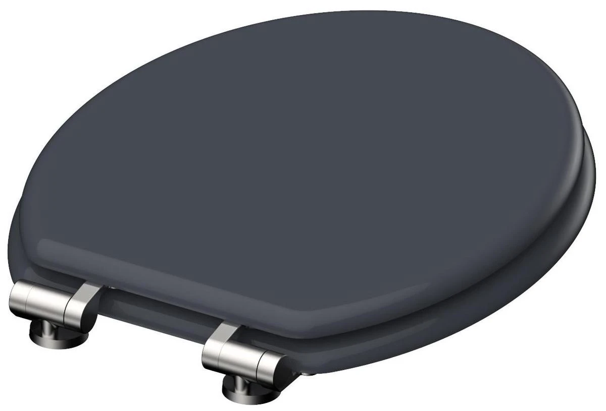 SCHÜTTE WC-Bril 80104 SPIRIT ANTHRAZIT - MDF-Hout - Soft Close - Verchroomde Scharnieren - Gelakt - Gesatineerd Antraciet 4 SCHÜTTE WC-Bril 80104 SPIRIT ANTHRAZIT - MDF-Hout - Soft Close - Verchroomde Scharnieren - Gelakt - Gesatineerd Antraciet - Afbeelding 4