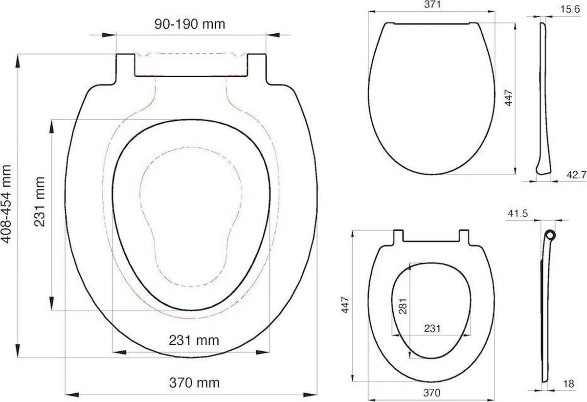 Tiger Tulsa - Toiletbril Met Deksel - WC Bril - Thermoplast Wit 4 Tiger Tulsa - Toiletbril Met Deksel - WC Bril - Thermoplast Wit - Afbeelding 4
