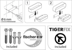Tiger 2-Store - Wandrekje / Douchemandje - 25 Cm - Zwart -Merkloos Verkoop 1200x836