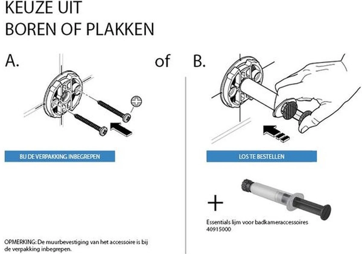 GROHE Essentials Toiletborstelset (wandmodel) - Chroom 3 GROHE Essentials Toiletborstelset (wandmodel) - Chroom - Afbeelding 3