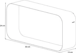 Sealskin Brix - Wandkubus Wandelement Wandrek - 12x50x24 Cm - Metaal - Zwart 21 Sealskin Brix - Wandkubus Wandelement Wandrek - 12x50x24 Cm - Metaal - Zwart -Merkloos Verkoop 1200x852 6