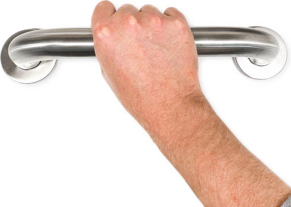 Brute Strength - Handgreep Voor Bad Of Douche - 30 Cm - Wandbeugel - RVS Handgreep - Wandgreep Voor Badkamer - Douche - Toilet - Toiletbeugel - Badgreep - Douchegreep 2 Brute Strength - Handgreep Voor Bad Of Douche - 30 Cm - Wandbeugel - RVS Handgreep - Wandgreep Voor Badkamer - Douche - Toilet - Toiletbeugel - Badgreep - Douchegreep - Afbeelding 2