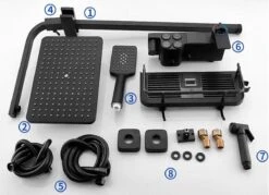 Merkloos Compleet Douchesysteem | ABS Doucheset | Mat Zwarte Hoofddouche En Handdouche | Vierkante Regendouche Voor Badkamer | Verstelbaar | Temperatuur Display | 360° Draaibaar 12 Merkloos Compleet Douchesysteem | ABS Doucheset | Mat Zwarte Hoofddouche En Handdouche | Vierkante Regendouche Voor Badkamer | Verstelbaar | Temperatuur Display | 360° Draaibaar -Merkloos Verkoop 1200x869 3