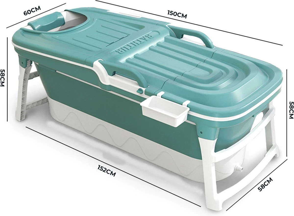 Foresta Volwassenen Zitbad XXL 150CM - Plastic Badkuip - Lime 2 Foresta Volwassenen Zitbad XXL 150CM - Plastic Badkuip - Lime - Afbeelding 2