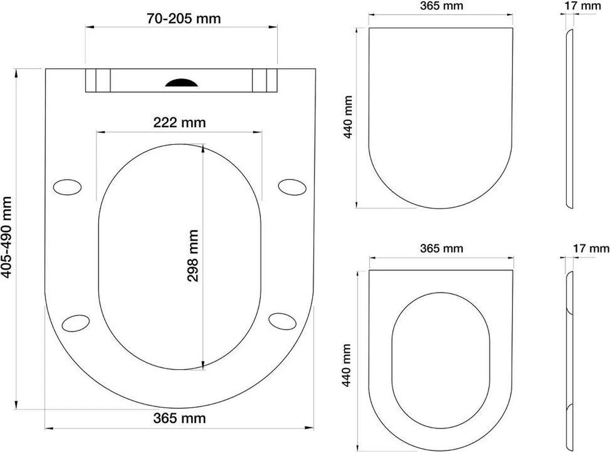 Tiger Veiros - Toiletbril - WC Bril - Thermoplast - Wit 3 Tiger Veiros - Toiletbril - WC Bril - Thermoplast - Wit - Afbeelding 3