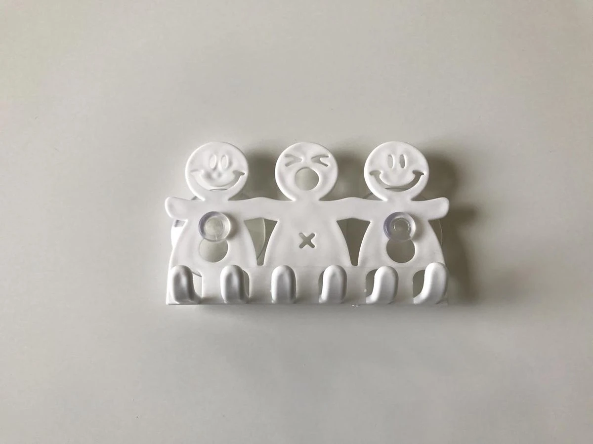 Merkloos Tandenborstel – Tandenborstelhouder – Tandenpoetsen – Badkamer – Hangen – Wastafel – Planchet – Bewaren – Houder – Hygiënisch – Kunststof – Wit – EPIN 3D 3 Merkloos Tandenborstel – Tandenborstelhouder – Tandenpoetsen – Badkamer – Hangen – Wastafel – Planchet – Bewaren – Houder – Hygiënisch – Kunststof – Wit – EPIN 3D - Afbeelding 3