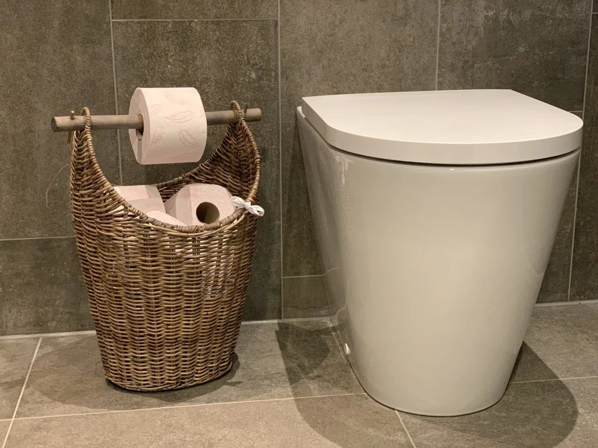 Toilet Rolhouder - Toilet Basket - Riet - Reserverolhouder - Opbergmand - Toiletrolhouder - Rattan - Wc - Rolhouder - Rollenmand 2 Toilet Rolhouder - Toilet Basket - Riet - Reserverolhouder - Opbergmand - Toiletrolhouder - Rattan - Wc - Rolhouder - Rollenmand - Afbeelding 2