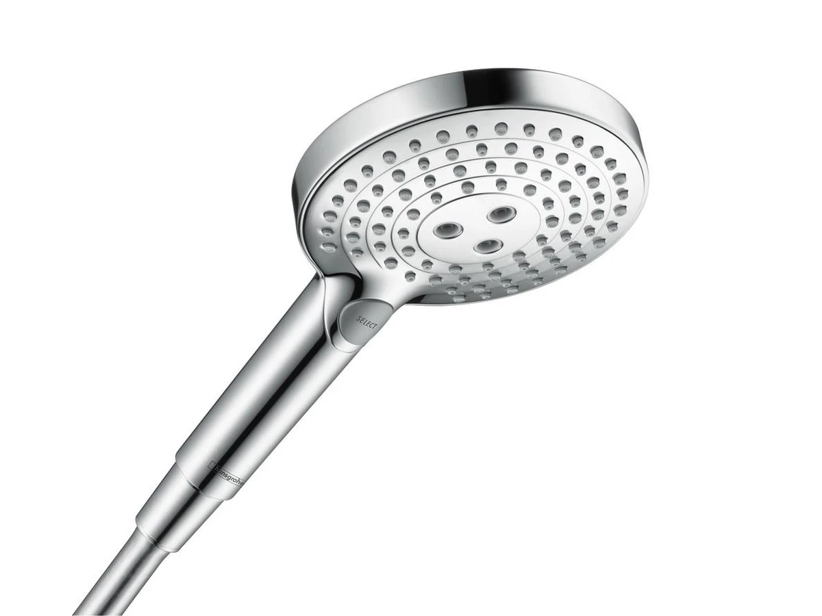 Hansgrohe Raindance Select S - Handdouche 120 PowderRain - 3 Straalsoorten - Chroom 2 Hansgrohe Raindance Select S - Handdouche 120 PowderRain - 3 Straalsoorten - Chroom - Afbeelding 2