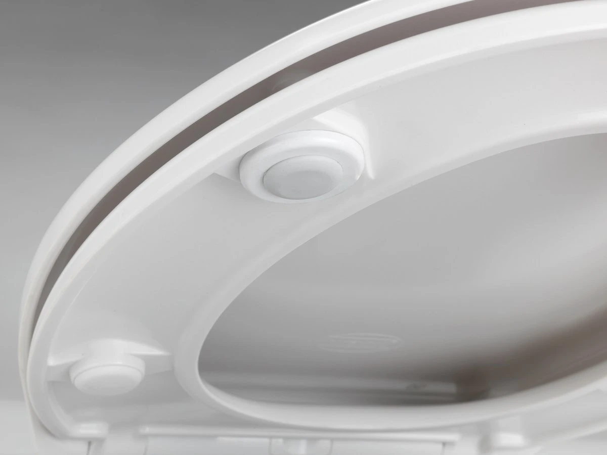 WENKO WC Bril Gubbio - Antibacterieel Wit Duroplast - Easy-Close Sluiting - Fix-Clip Bevestiging In RVS - Belastbaar Tot 350 Kg - Toiletbril - Toiletzitting 5 WENKO WC Bril Gubbio - Antibacterieel Wit Duroplast - Easy-Close Sluiting - Fix-Clip Bevestiging In RVS - Belastbaar Tot 350 Kg - Toiletbril - Toiletzitting - Afbeelding 5