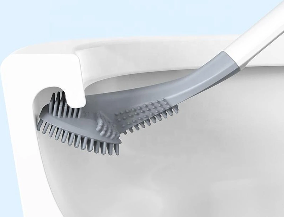 Bradey Toiletborstel Siliconen - WC Borstel Met Houder - Optimale Hygiëne - Golfclub-vorm - Komt In Alle Hoeken 9 Bradey Toiletborstel Siliconen - WC Borstel Met Houder - Optimale Hygiëne - Golfclub-vorm - Komt In Alle Hoeken - Afbeelding 9