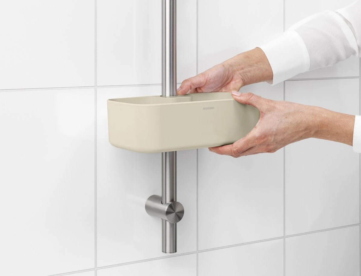 Brabantia ReNew Doucherek - Zonder Boren - Soft Beige 2 Brabantia ReNew Doucherek - Zonder Boren - Soft Beige - Afbeelding 2