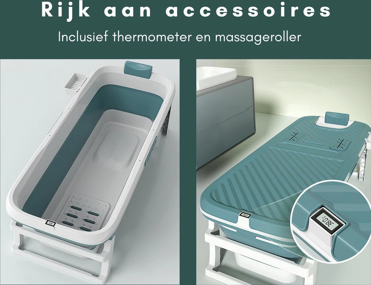 Livista® - Opvouwbaar Bad - Blauw - Zitbad - Inklapbaar - Bath Bucket - 150 CM LANG - XL - Incl. Thermometer & Onderwater LED Lichten 7 Livista® - Opvouwbaar Bad - Blauw - Zitbad - Inklapbaar - Bath Bucket - 150 CM LANG - XL - Incl. Thermometer & Onderwater LED Lichten - Afbeelding 7