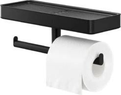 Tiger Carv - Toiletrolhouder Met Planchet - Zwart