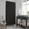 MLN Basics® Douchegordijn | Zwart | 180x200 Cm | Inclusief Ringen | Anti-schimmel