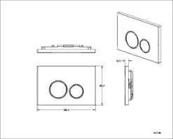 Bedieningsplaat StarBlueDisc Doppio 35 TBV Geberit UP100 UP320 UP300 UP700 UP720 Mat Zwart -Merkloos Verkoop 1200x965 5