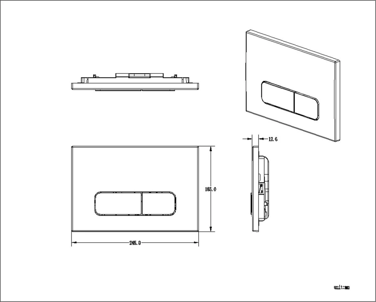 Bedieningsplaat StarBlueDisc Mocha 35 TBV Geberit UP100 UP320 UP300 UP700 UP720 Mat Zwart 4 Bedieningsplaat StarBlueDisc Mocha 35 TBV Geberit UP100 UP320 UP300 UP700 UP720 Mat Zwart - Afbeelding 4
