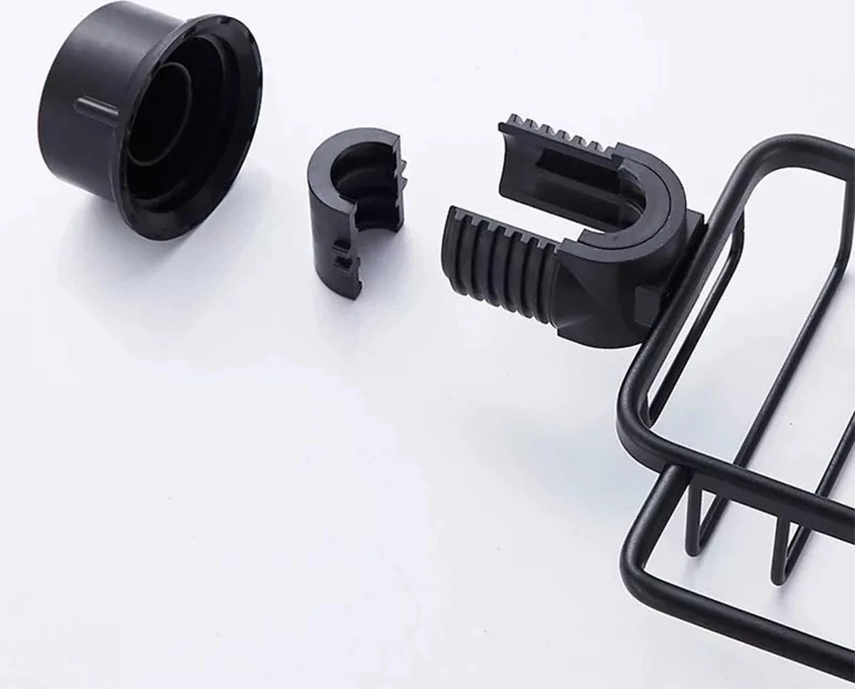 MLN Basics® Doucherek | Zwart | Zonder Boren Of Zuignap 3 MLN Basics® Doucherek | Zwart | Zonder Boren Of Zuignap - Afbeelding 3