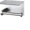 Toiletrolhouder RVS Kleur Met Telefoonhouder - Wc-rol Houder - Mobiele Telefoonhouder - Bevestigen Zonder Boren Toiletrolhouders Met Planchet