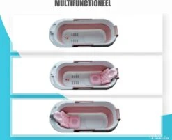 Vonia Opvouwbaar Bad - Zitbad - Bath Bucket - 140 Cm Lang - Inklapbaar Bad - Incl. Badkussen - Roze -Merkloos Verkoop 1200x978