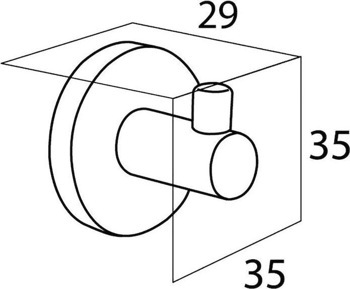Tiger Boston - Handdoekhaak Klein - RVS Geborsteld 2 Tiger Boston - Handdoekhaak Klein - RVS Geborsteld - Afbeelding 2