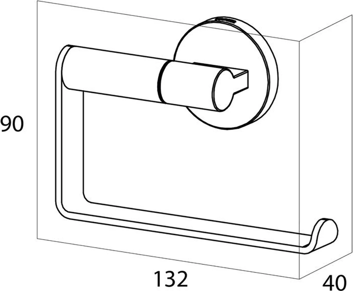 Tiger Noon - Toiletrolhouder Zonder Klep - Zwart 2 Tiger Noon - Toiletrolhouder Zonder Klep - Zwart - Afbeelding 2