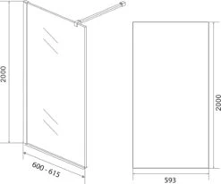 Merkloos Inloopdouche Florida 60 X 200cm Douchewand Chroom -Merkloos Verkoop 1200x999 1