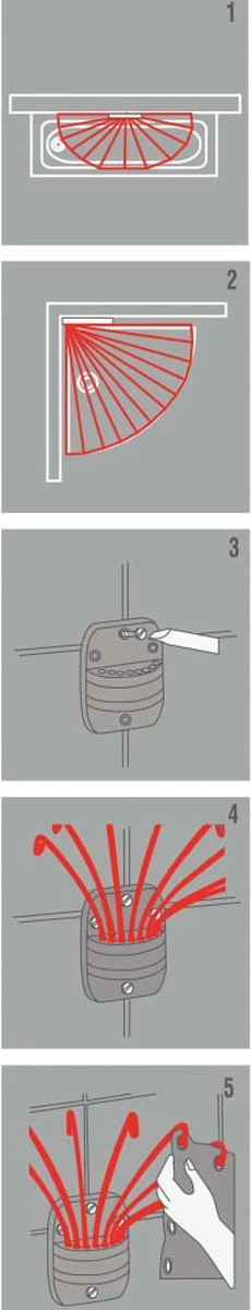 Sealskin Umbrella Douchegordijnstangset - Chroom 10 Sealskin Umbrella Douchegordijnstangset - Chroom - Afbeelding 10