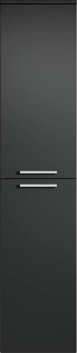 Badplaats Badkamerkast Saturnus 35 Cm X 35 Cm X 130 Cm - Zwart - Hangende Kolomkast Met Twee Deuren 2 Badplaats Badkamerkast Saturnus 35 Cm X 35 Cm X 130 Cm - Zwart - Hangende Kolomkast Met Twee Deuren - Afbeelding 2