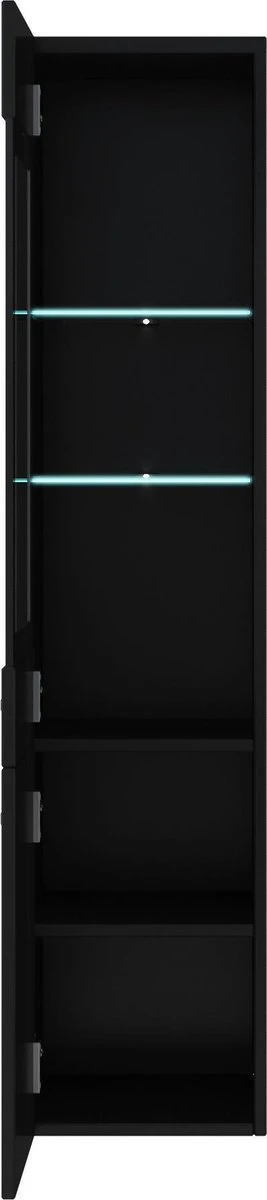 Badplaats Badkamerkast Rio 30 X 30 X 131 Cm - Zwart Hoogglans - Hangende Kolomkast Met 2 Deuren 4 Badplaats Badkamerkast Rio 30 X 30 X 131 Cm - Zwart Hoogglans - Hangende Kolomkast Met 2 Deuren - Afbeelding 4