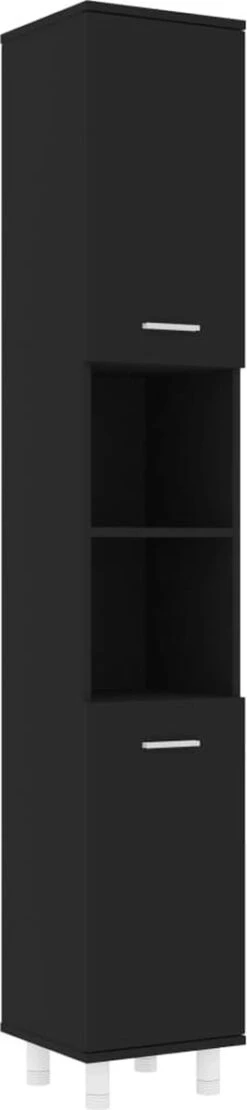 VidaXL Badkamerkast 30x30x179 Cm Spaanplaat Zwart 20 VidaXL Badkamerkast 30x30x179 Cm Spaanplaat Zwart -Merkloos Verkoop 267x1200