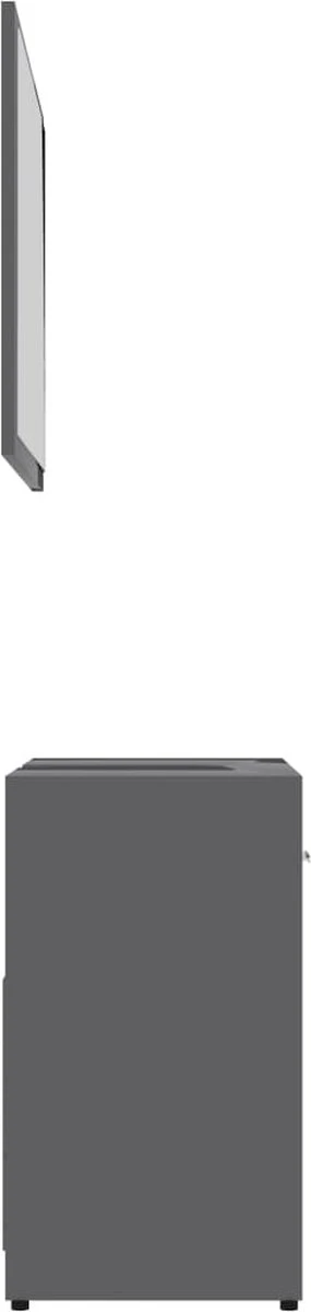 Decoways - Badkamermeubelset Spaanplaat Grijs 9 Decoways - Badkamermeubelset Spaanplaat Grijs - Afbeelding 9