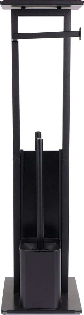 Mmoods Toiletbutler Zwart - WC Borstel Met Toiletrolhouder Vrijstaand - Toiletborstel Siliconen Industrieel Design Mmoods - Reserverolhouder Zonder Boren Staand Met Plankje RVS 8 Mmoods Toiletbutler Zwart - WC Borstel Met Toiletrolhouder Vrijstaand - Toiletborstel Siliconen Industrieel Design Mmoods - Reserverolhouder Zonder Boren Staand Met Plankje RVS - Afbeelding 8