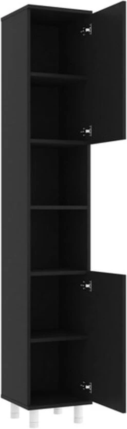 VidaXL Badkamerkast 30x30x179 Cm Spaanplaat Zwart 21 VidaXL Badkamerkast 30x30x179 Cm Spaanplaat Zwart -Merkloos Verkoop 355x1200 6