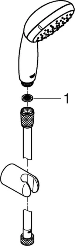 GROHE QuickFix Vitalio Start II 100 Waterbesparende Douchekop - ø 10 Cm - Met Wanddouchehouder - Chroom - 27950000 -Merkloos Verkoop 368x1200 4