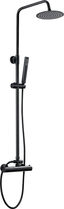 LOMAZOO Regendouche Zwart - Zwarte Doucheset Met Thermostaatkraan - Pandora