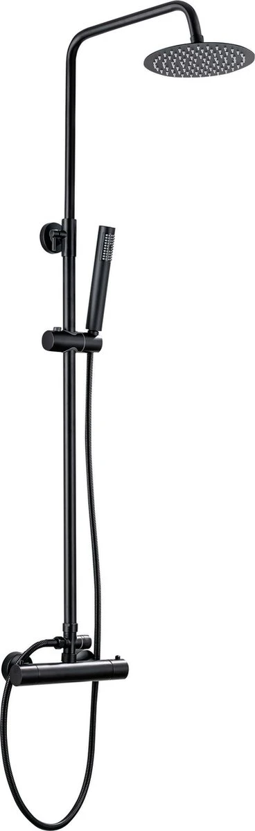 LOMAZOO Regendouche Zwart - Zwarte Doucheset Met Thermostaatkraan - Pandora 1 LOMAZOO Regendouche Zwart - Zwarte Doucheset Met Thermostaatkraan - Pandora