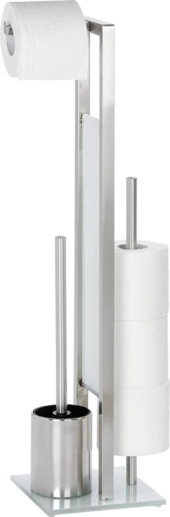 WENKO Toiletbutler Rivalta RVS Mat - Toiletborstel Met Houder, Toiletrolhouder En Reserverolhouder -Merkloos Verkoop 395x1200 1