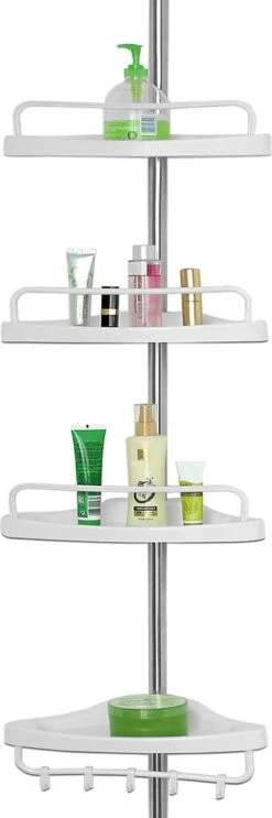 Telescopisch Doucherek Uit Chroom, Verstelbaar 155 - 320 Cm Met Extra Handdoekrek -Merkloos Verkoop 399x1200 1