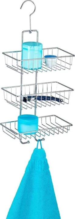 WENKO Doucherek Nivala 3-laags Chroom - Doucherek Zonder Boren - Doucherek Hangend 14 WENKO Doucherek Nivala 3-laags Chroom - Doucherek Zonder Boren - Doucherek Hangend -Merkloos Verkoop 413x1200 1