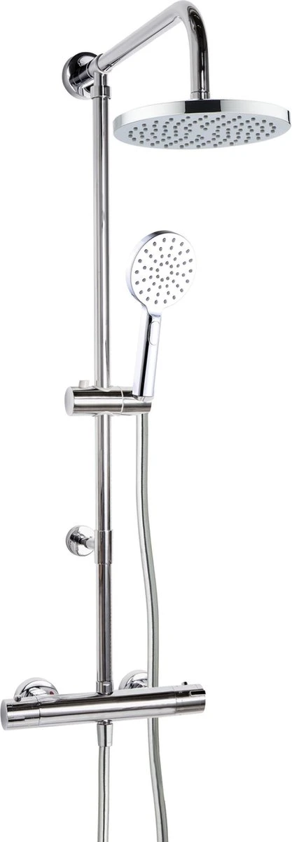 4bathroomz® Regendouche Chroom Met Thermostaatkraan - 20cm Douchekop 1 4bathroomz® Regendouche Chroom Met Thermostaatkraan - 20cm Douchekop