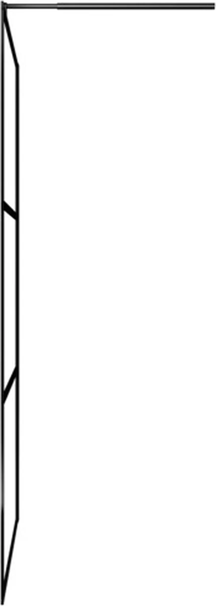 VidaXL Inloopdouchewand Transparant 90x195 Cm ESG-glas Zwart 4 VidaXL Inloopdouchewand Transparant 90x195 Cm ESG-glas Zwart - Afbeelding 4