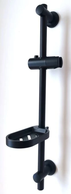 Merkloos Glijstang - Douche Glijstang - Met Zeepschaal En Glijstuk - Papillon Zwart