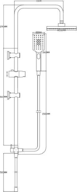 4bathroomz® Luxe Douchekolom Regendouche 20 Cm - Zwart 7 4bathroomz® Luxe Douchekolom Regendouche 20 Cm - Zwart -Merkloos Verkoop 485x1200 1