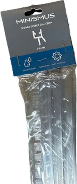 Minismus Douchedeurafdichting Met Waterkering (2 Strips Van 1 Meter, Makkelijk Inkortbaar) - Waterstopper Geschikt Voor Glas Van 6 Tot 8 Mm - Douchedorpel - Lekstrip Voor Horizontale Bevestiging -Merkloos Verkoop 501x1200