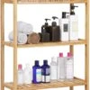 Songmics Badkamer Rek Met 9 Niveaus – Opbergrek Met Verstelbare Planken – Badkamerkast - Bamboe
