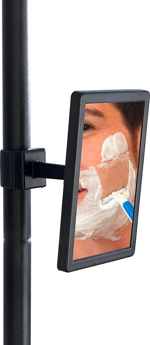 WENKO Telescopisch Doucherek Big Black 3-laags Met Spiegel Zilver/zwart - Bevestigen Zonder Boren 10 WENKO Telescopisch Doucherek Big Black 3-laags Met Spiegel Zilver/zwart - Bevestigen Zonder Boren - Afbeelding 10