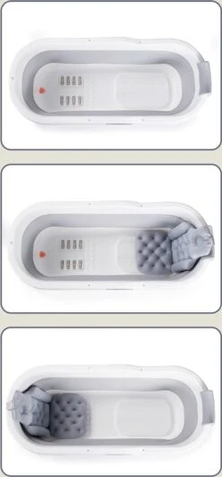 HelloBath Opvouwbaar Zitbad - Bath Bucket - 148cm - 220L - Extra Lang - Incl. Badkussen & Opberghoes -Merkloos Verkoop 559x1200 2